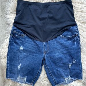 Time and Tru maternity jean shorts